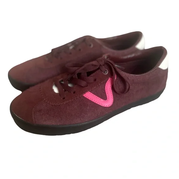 Van’s Women's Maroon and Hot Pink Sneakers Size: 8.5. NWOT Great Condition. - Picture 3 of 8